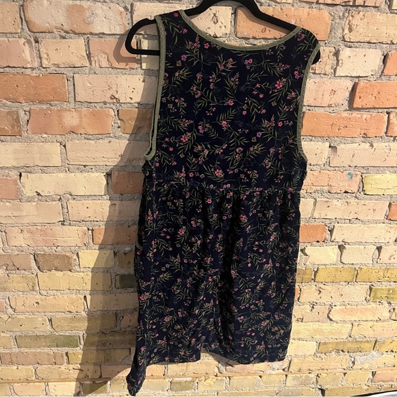 corduroy vintage floral dress size L/XL - Picture 3 of 7